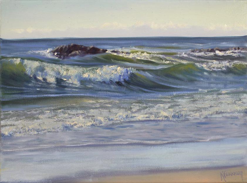 beautiful santa barbara beach wave
